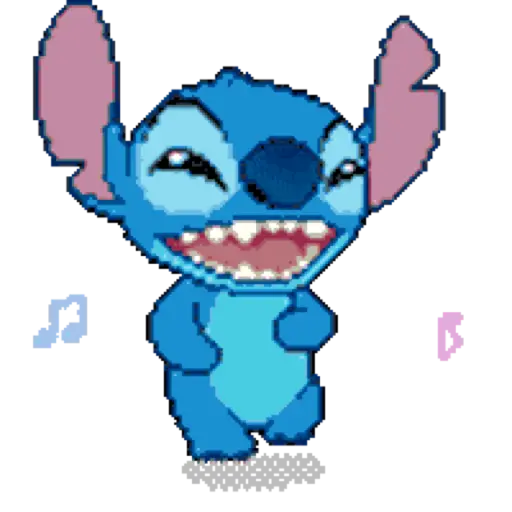 Figurinha: Stitch Rindo Muito