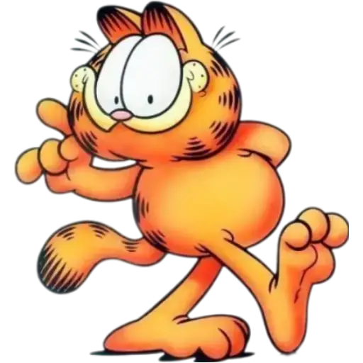 Figurinha: Garfield dançando