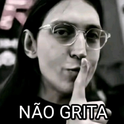 Figurinha: Silêncio, por favor!