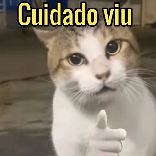 Figurinha: Cuidado viu