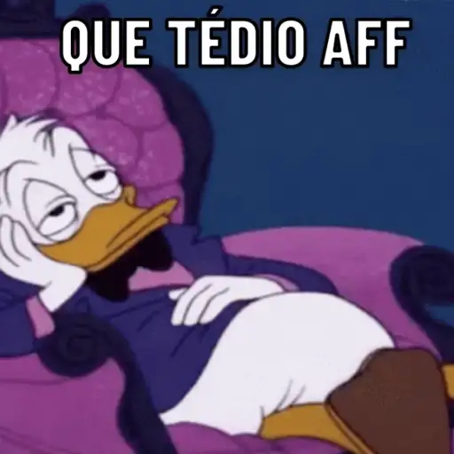 Figurinha: Pato Donald com tédio
