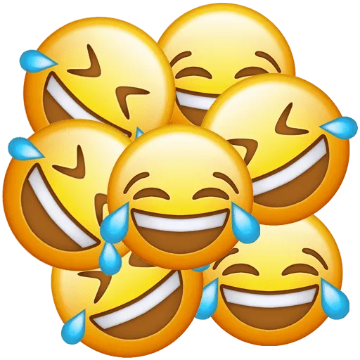 Figurinha: Emojis rindo muito