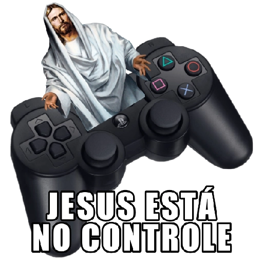 Figurinha: Jesus no controle