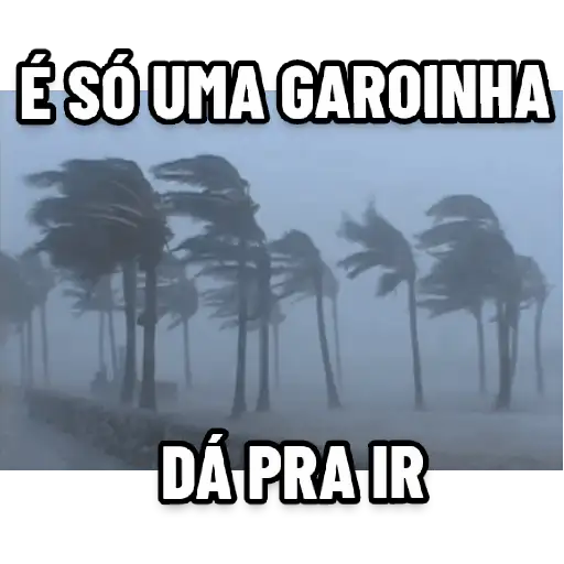 Figurinha: Vendaval, mas dá pra ir!