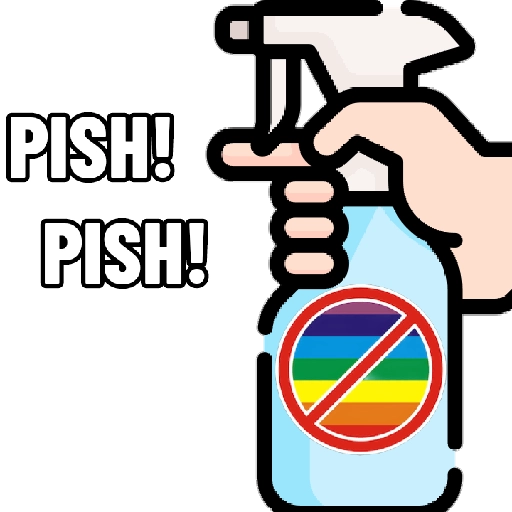 Figurinha: Spray contra orgulho LGBTQIA+