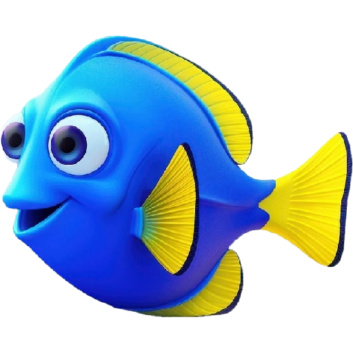 Figurinha: Peixe Dory Sorrindo