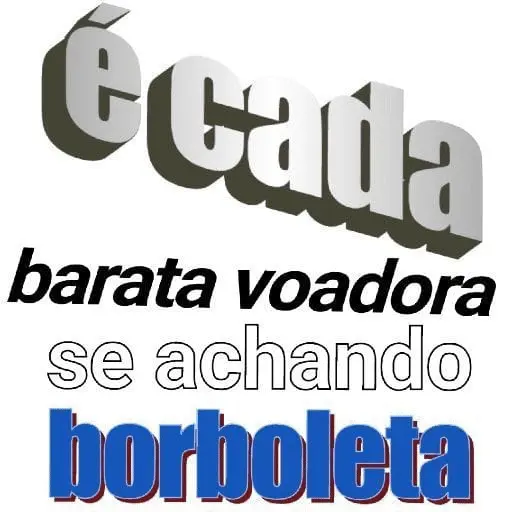 Figurinha: É cada barata voa