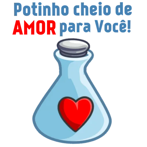 Figurinha: Potinho de amor para você!