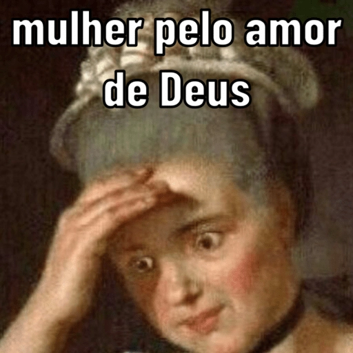 Figurinha: Mulher pelo amor de Deus