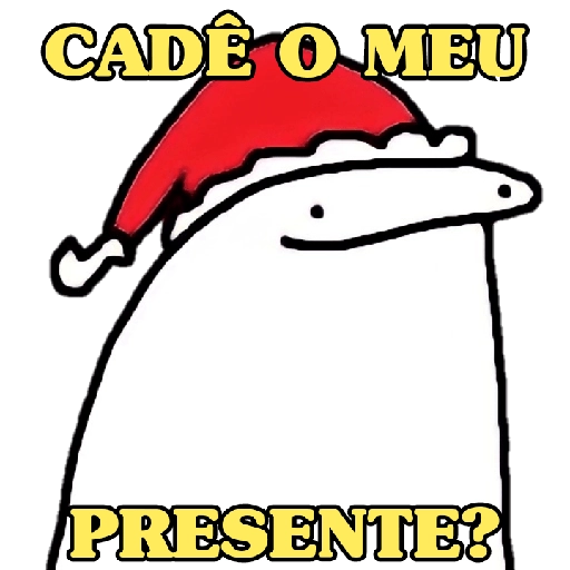 Figurinha: Cadê o meu presente?