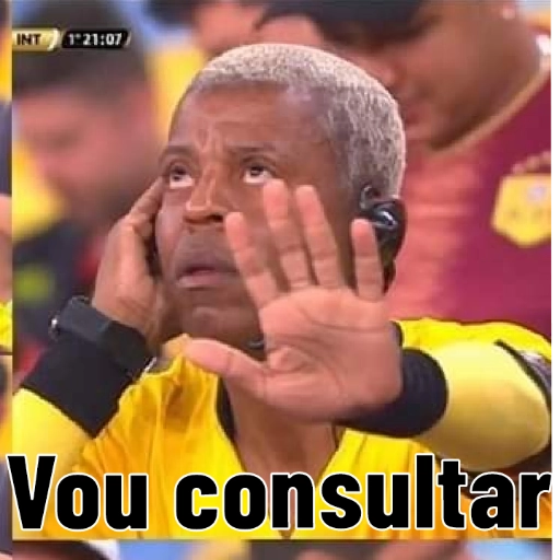 Figurinha: Juiz quer consultar