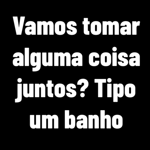 Figurinha: Vamos tomar um banho?
