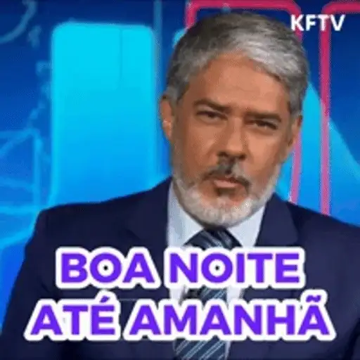 Figurinha: Âncora dando boa noite