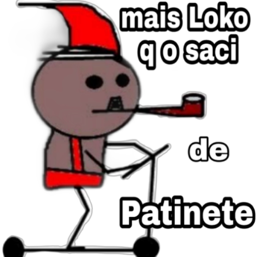 Figurinha: Saci Maluco de Patinete