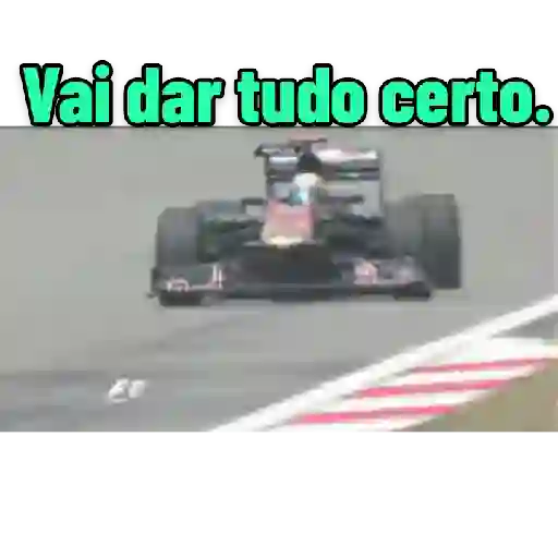 Figurinha: Carro de F1 perde roda