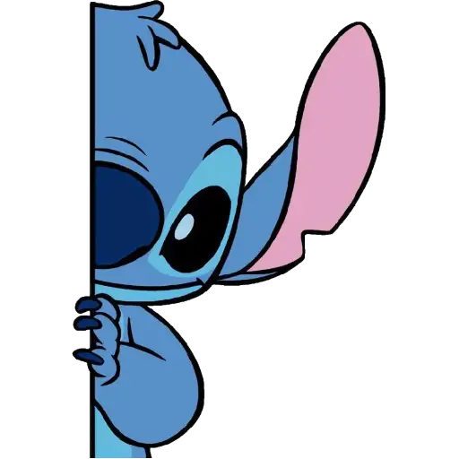 Figurinha: Stitch espiando
