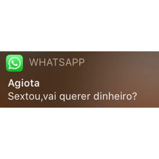 Figurinha: Agiota: Sextou, vai querer dinheiro?
