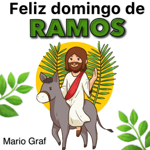 Figurinha: Jesus em cima do jumento