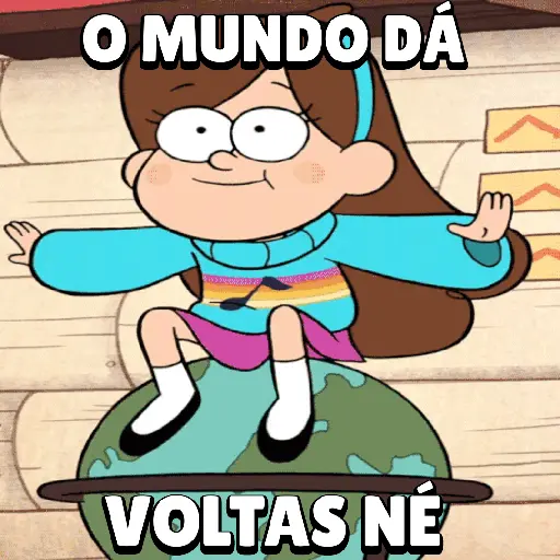 Figurinha: O Mundo Dá Voltas Né Mabel