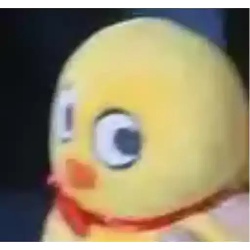 Figurinha: Pintinho assustado