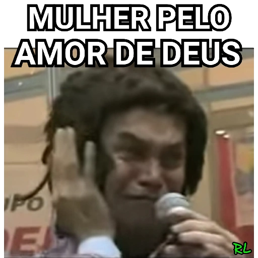 Figurinha: Mulher pelo amor de Deus
