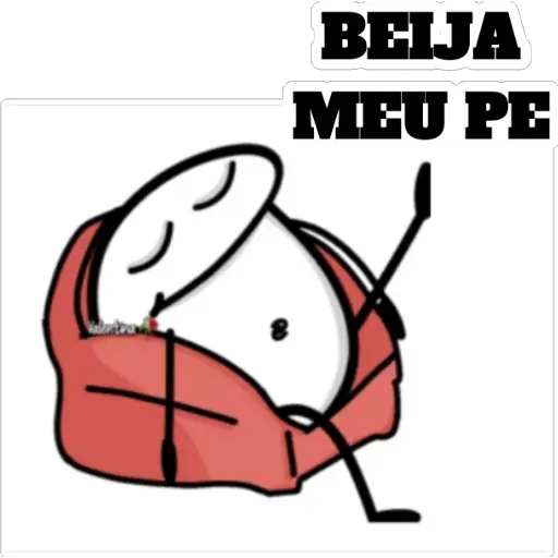 Figurinha: Beija meu pé