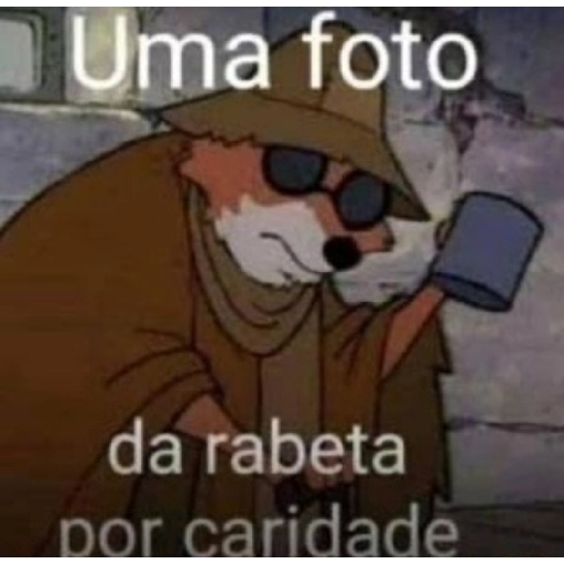 Figurinha: Uma foto da rabeta por caridade