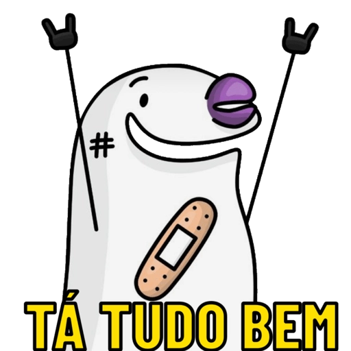 Figurinha: Tudo Bem com Adesivo de Fantasma