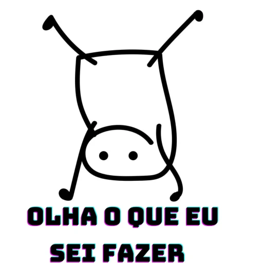 Figurinha: Flork fazendo parada de mão