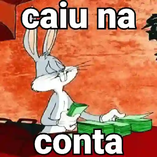 Figurinha: Caiu na conta, coelho