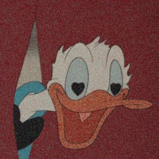 Figurinha: Pato Donald com Corações nos Olhos