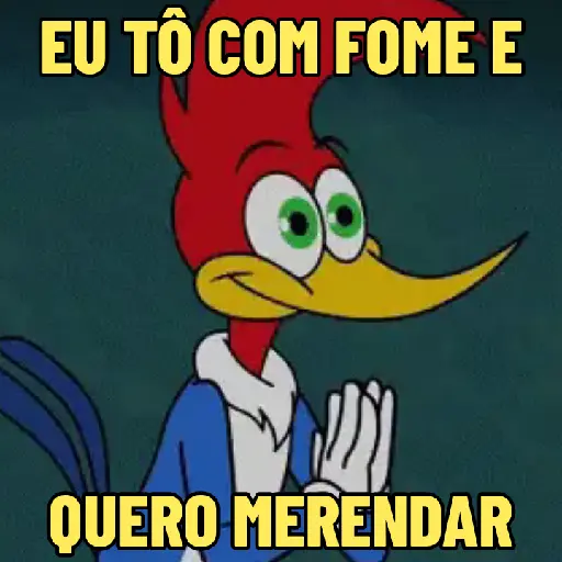 Figurinha: Pica Pau com fome