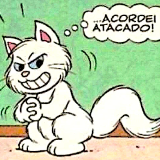 Figurinha: Gato "Acordei Atacado!"