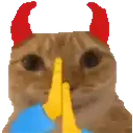 Figurinha: Gatinho do mal rezando