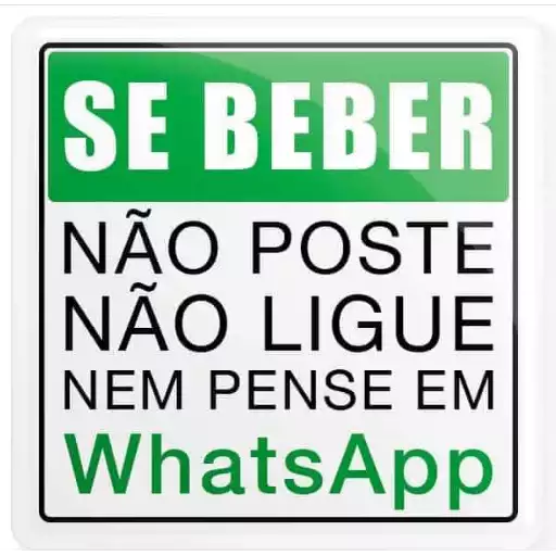 Figurinha: Se beber não poste
