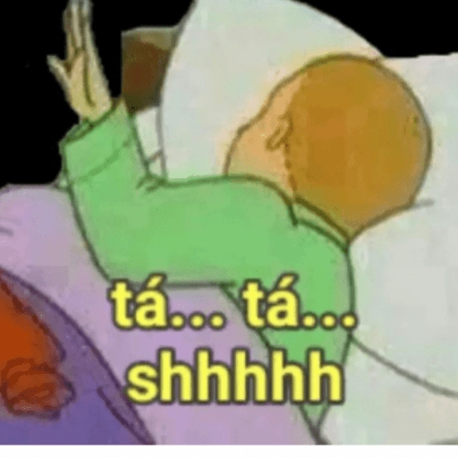 Figurinha: Bebê pedindo silêncio