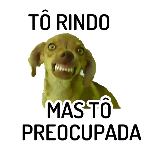 Figurinha: Cachorro preocupado