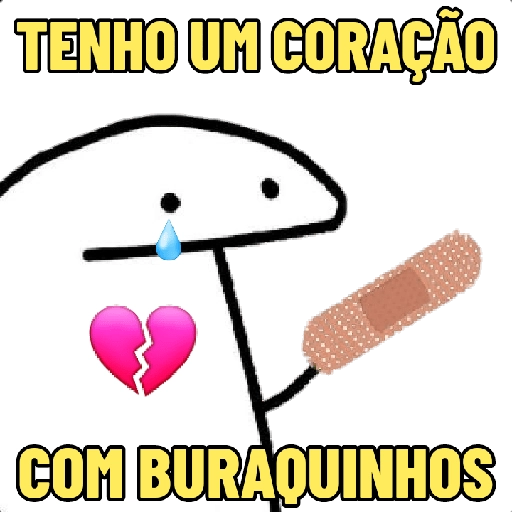 Figurinha: Coração com curativos