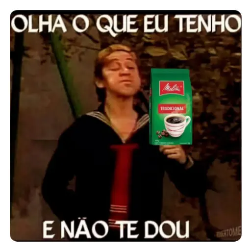 Figurinha: Chaves e seu café