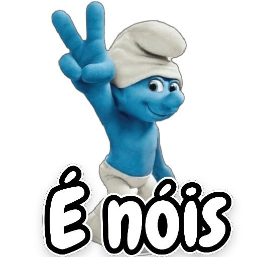 Sticker: Smurf haciendo la señal de paz