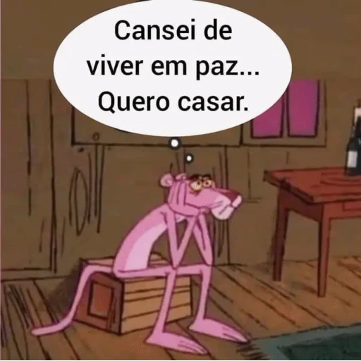 Figurinha: Pantera Cor-de-Rosa quer casar
