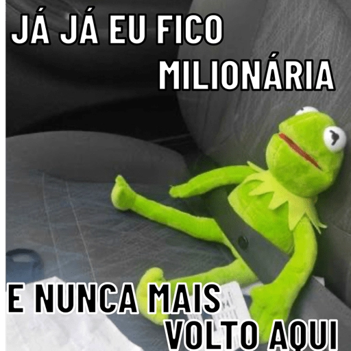 Figurinha: Kermit sonha em ser milionário