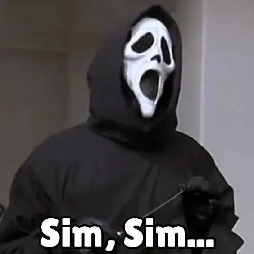 Figurinha: Ghostface diz Sim, Sim...