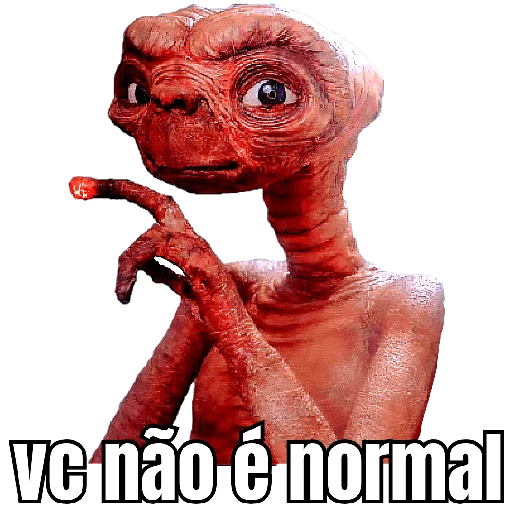 Figurinha: ET fumando