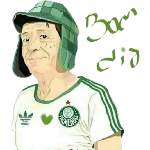 Figurinha: Chaves com camisa do Palmeiras Bom Dia