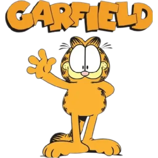 Figurinha: Garfield acenando