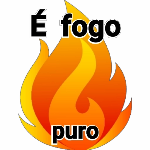 Figurinha: É fogo puro