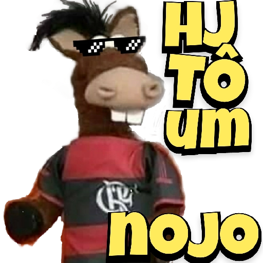 Figurinha: Burro de óculos escuros