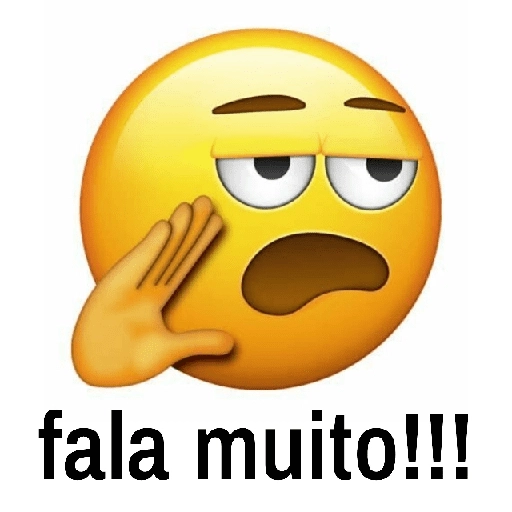 Figurinha: emoji mandando calar a boca