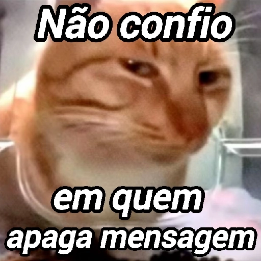 Figurinha: Gato desconfiado